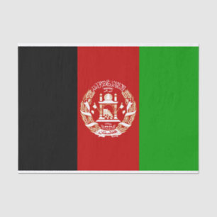 Patriotische Flagge Afghanistans Seidenpapier