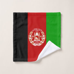 Patriotische Flagge Afghanistans Waschlappen