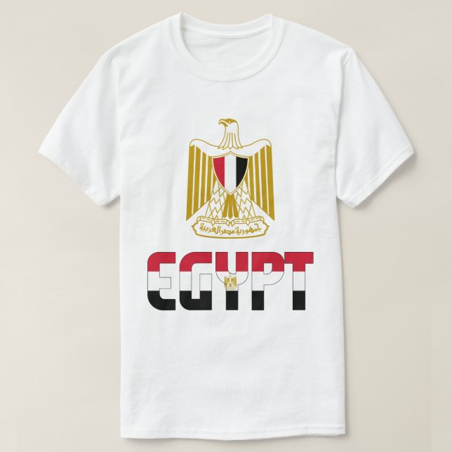Patriotische Flagge Ägyptens T-Shirt (Design vorne)