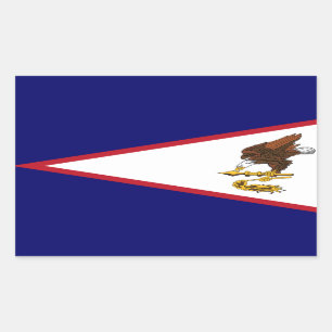 Patriotische Flagge Amerikanisch-Samoas Rechteckiger Aufkleber