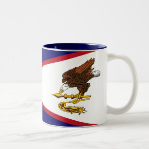 Patriotische Flagge Amerikanisch-Samoas Zweifarbige Tasse