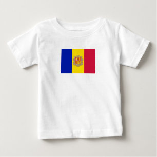 Patriotische Flagge Andorras Baby T-shirt