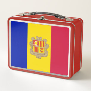 Patriotische Flagge Andorras Metall Brotdose