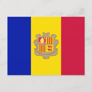 Patriotische Flagge Andorras Postkarte