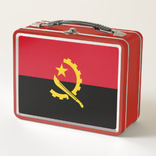 Patriotische Flagge Angolas Metall Brotdose
