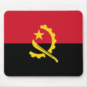Patriotische Flagge Angolas Mousepad