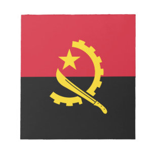 Patriotische Flagge Angolas Notizblock
