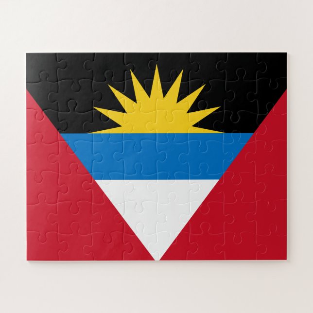 Patriotische Flagge Antigua und Barbuda (Horizontal)