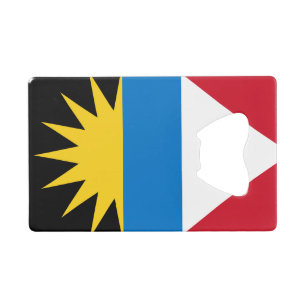 Patriotische Flagge Antigua und Barbuda Geldbeutel Flaschenöffner