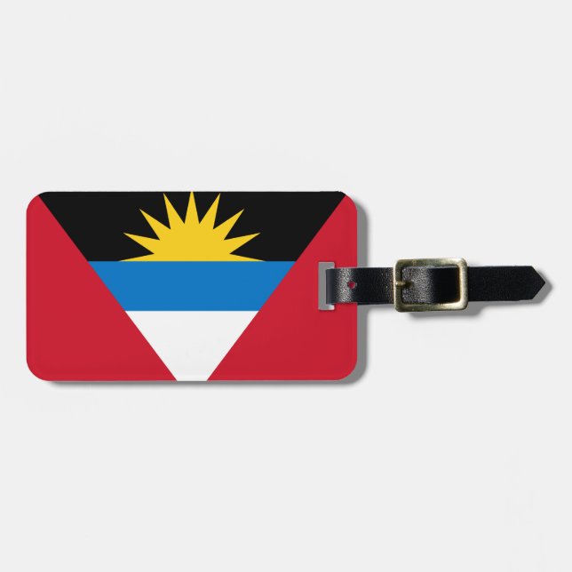 Patriotische Flagge Antigua und Barbuda Gepäckanhänger (Vorderseite horizontal)