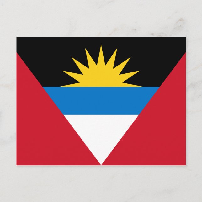 Patriotische Flagge Antigua und Barbuda Postkarte (Vorderseite)