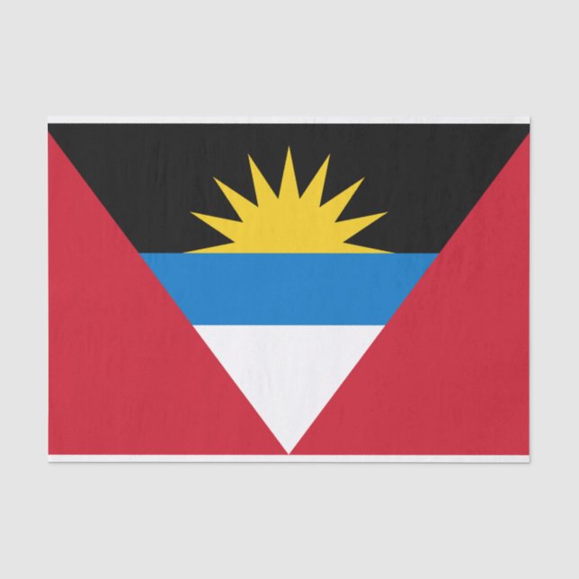 Patriotische Flagge Antigua und Barbuda Seidenpapier (Vorderseite)