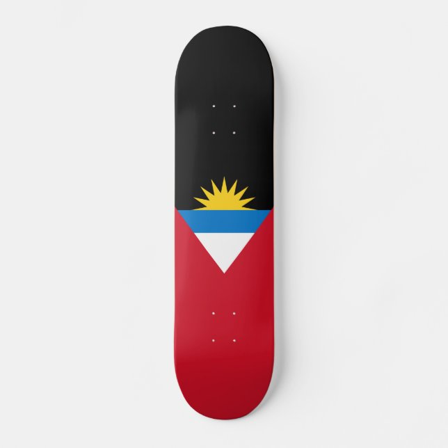 Patriotische Flagge Antigua und Barbuda Skateboard (Vorderseite)