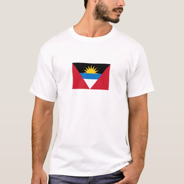 Patriotische Flagge Antigua und Barbuda T-Shirt (Vorderseite)