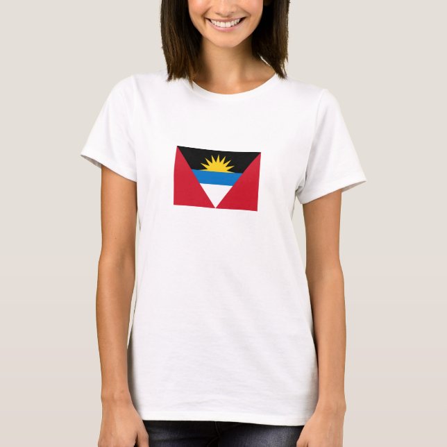 Patriotische Flagge Antigua und Barbuda T-Shirt (Vorderseite)