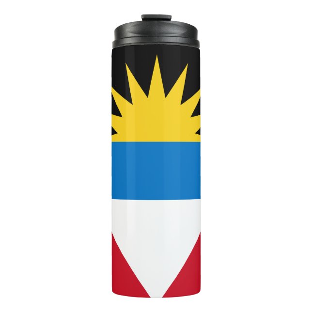 Patriotische Flagge Antigua und Barbuda Thermosbecher (Vorderseite)