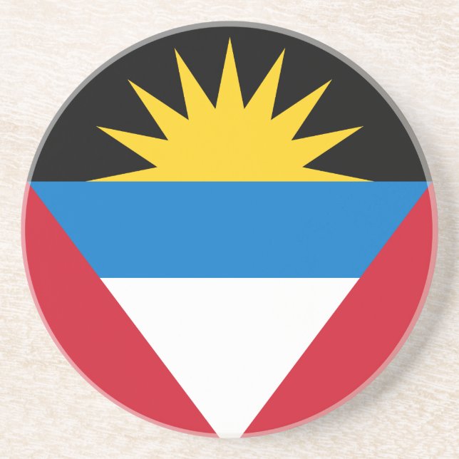 Patriotische Flagge Antigua und Barbuda Untersetzer (Vorne)