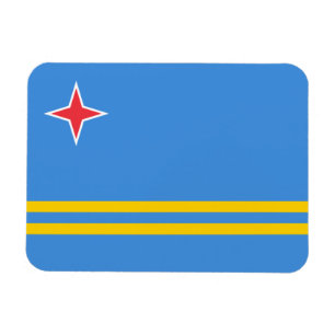 Patriotische Flagge Arubas Magnet