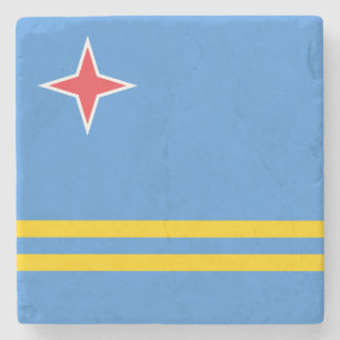Patriotische Flagge Arubas Steinuntersetzer