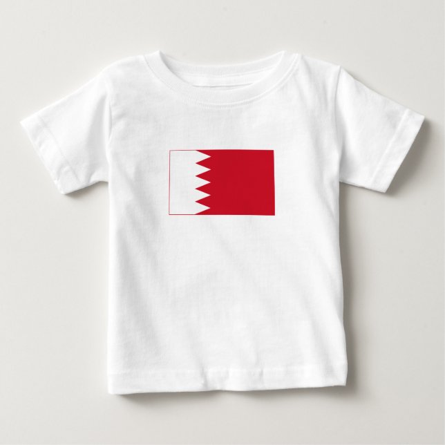 Patriotische Flagge Bahrains Baby T-shirt (Vorderseite)