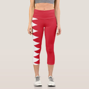 Patriotische Flagge Bahrains Capri Leggings