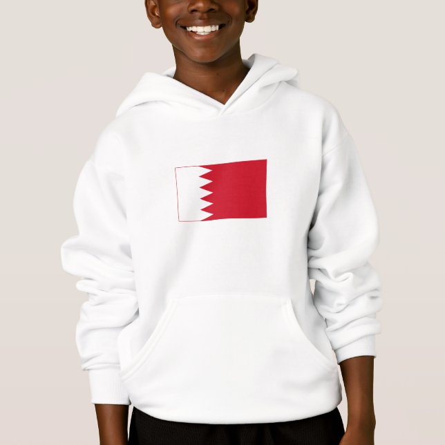 Patriotische Flagge Bahrains Hoodie (Vorderseite)