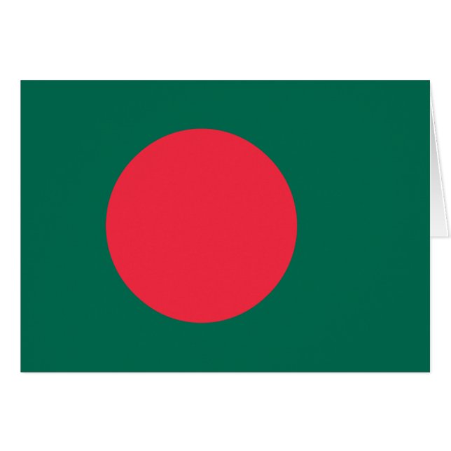 Patriotische Flagge Bangladeschs (Vorderseite (Horizontal))