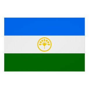 Patriotische Flagge Baschkortostans Poster