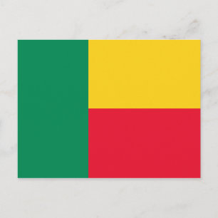 Patriotische Flagge Benins Postkarte
