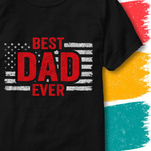 Patriotische Flagge Bester Vater Aller Zeiten Vint T-Shirt