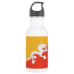 Patriotische Flagge Bhutans Edelstahlflasche