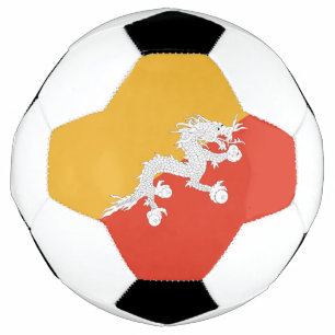 Patriotische Flagge Bhutans Fußball