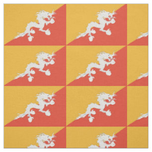 Patriotische Flagge Bhutans Stoff