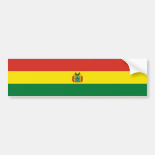 Patriotische Flagge Boliviens Autoaufkleber
