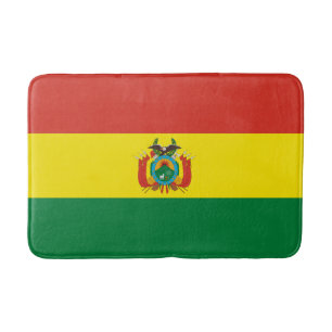 Patriotische Flagge Boliviens Badematte