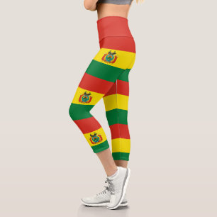Patriotische Flagge Boliviens Capri Leggings