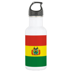 Patriotische Flagge Boliviens Edelstahlflasche