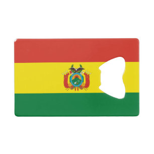 Patriotische Flagge Boliviens Geldbeutel Flaschenöffner