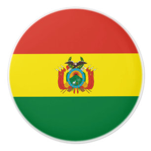 Patriotische Flagge Boliviens Keramikknauf