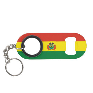 Patriotische Flagge Boliviens Mini Flaschenöffner