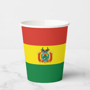 Patriotische Flagge Boliviens Pappbecher