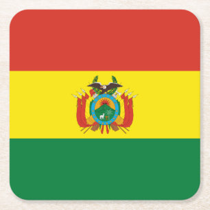 Patriotische Flagge Boliviens Rechteckiger Pappuntersetzer