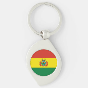 Patriotische Flagge Boliviens Schlüsselanhänger
