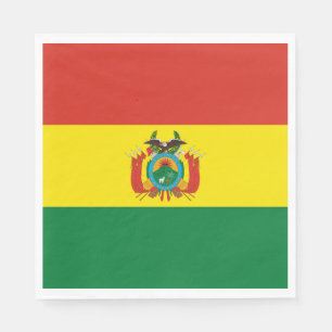 Patriotische Flagge Boliviens Serviette
