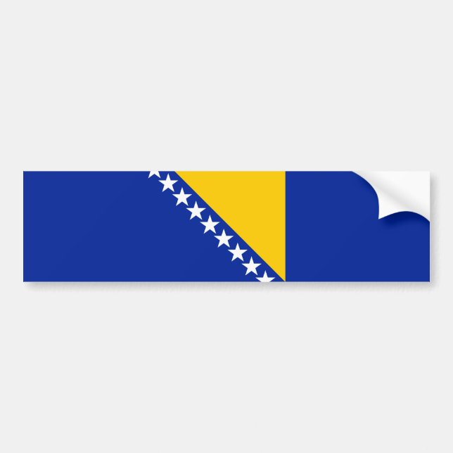 Patriotische Flagge Bosnien-Herzegowina Autoaufkleber (Vorne)