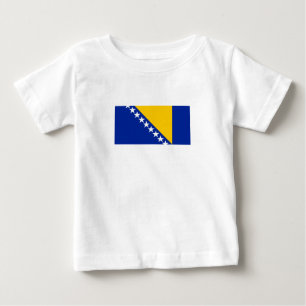 Patriotische Flagge Bosnien-Herzegowina Baby T-shirt