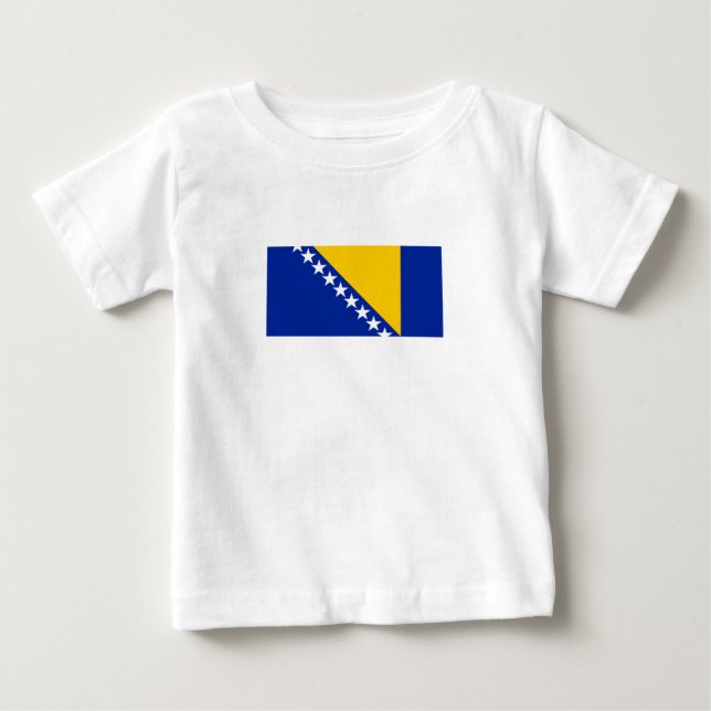 Patriotische Flagge Bosnien-Herzegowina Baby T-shirt (Vorderseite)