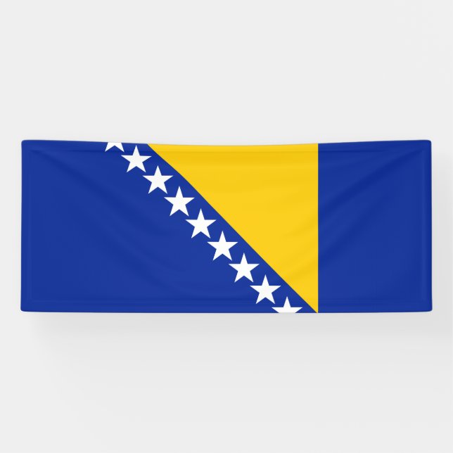 Patriotische Flagge Bosnien-Herzegowina Banner (Horizontal)