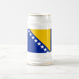 Patriotische Flagge Bosnien-Herzegowina Bierglas