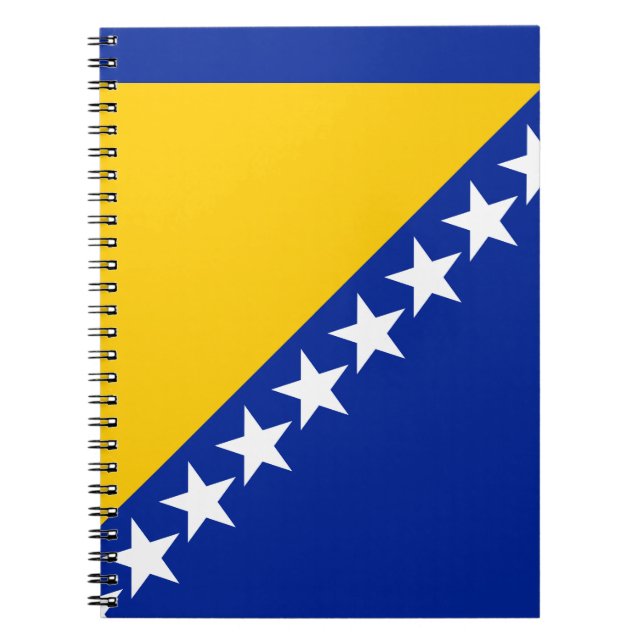 Patriotische Flagge Bosnien-Herzegowina Notizblock (Vorderseite)